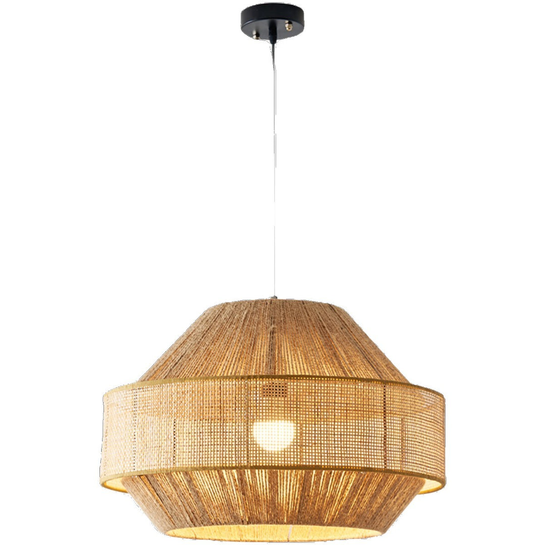 Geflochtene Rattan Trommel Pendelleuchte