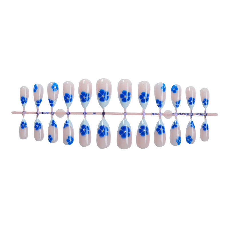 Florales Druck Press-On Nagelset Karnz