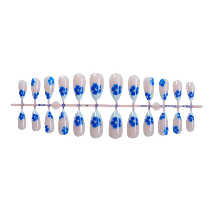 Florales Druck Press-On Nagelset Karnz
