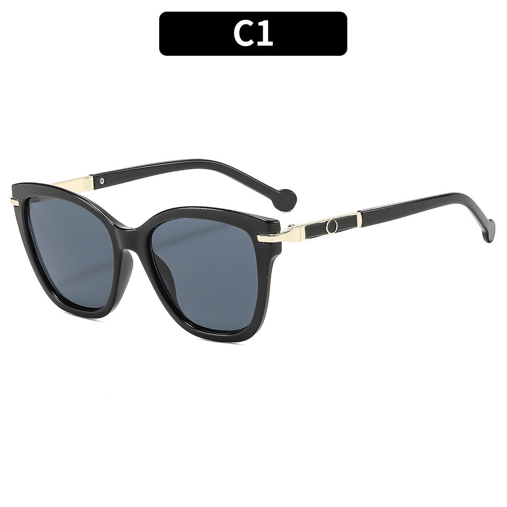 Klassischer Stil Stilvolle Übergroße Katzenaugen Sonnenbrille