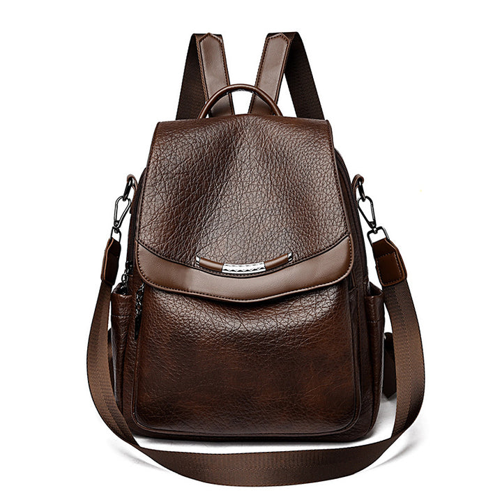Schicke Strukturierte Leder Rucksack Karnz