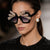 Damen Statement-Sonnenbrille mit funkelndem Kristallrahmen Karnz