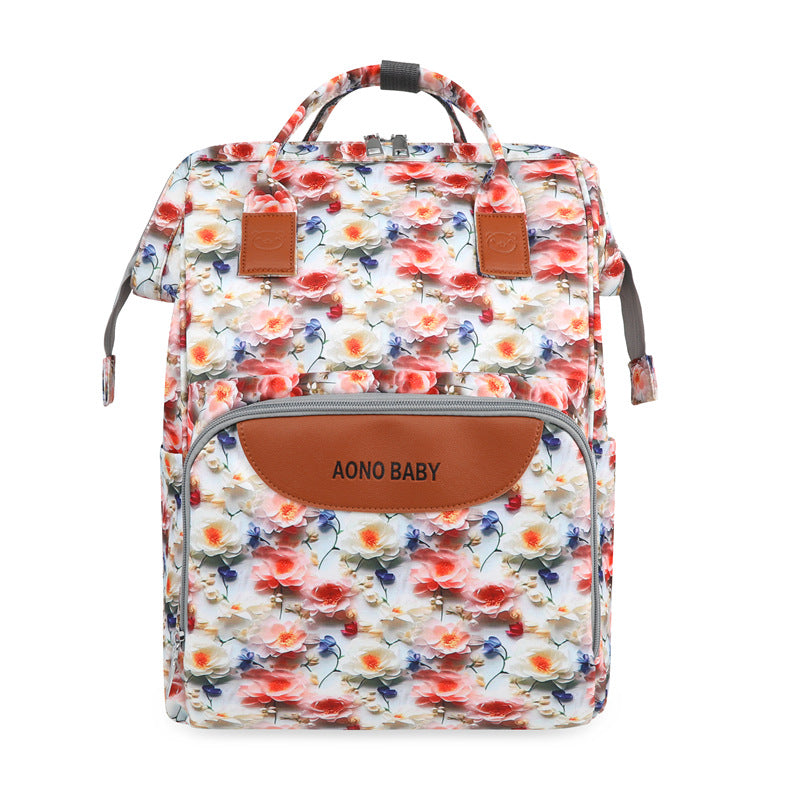 Kreativer floral gedruckter Mehrfach-Taschen Wickelrucksack Karnz