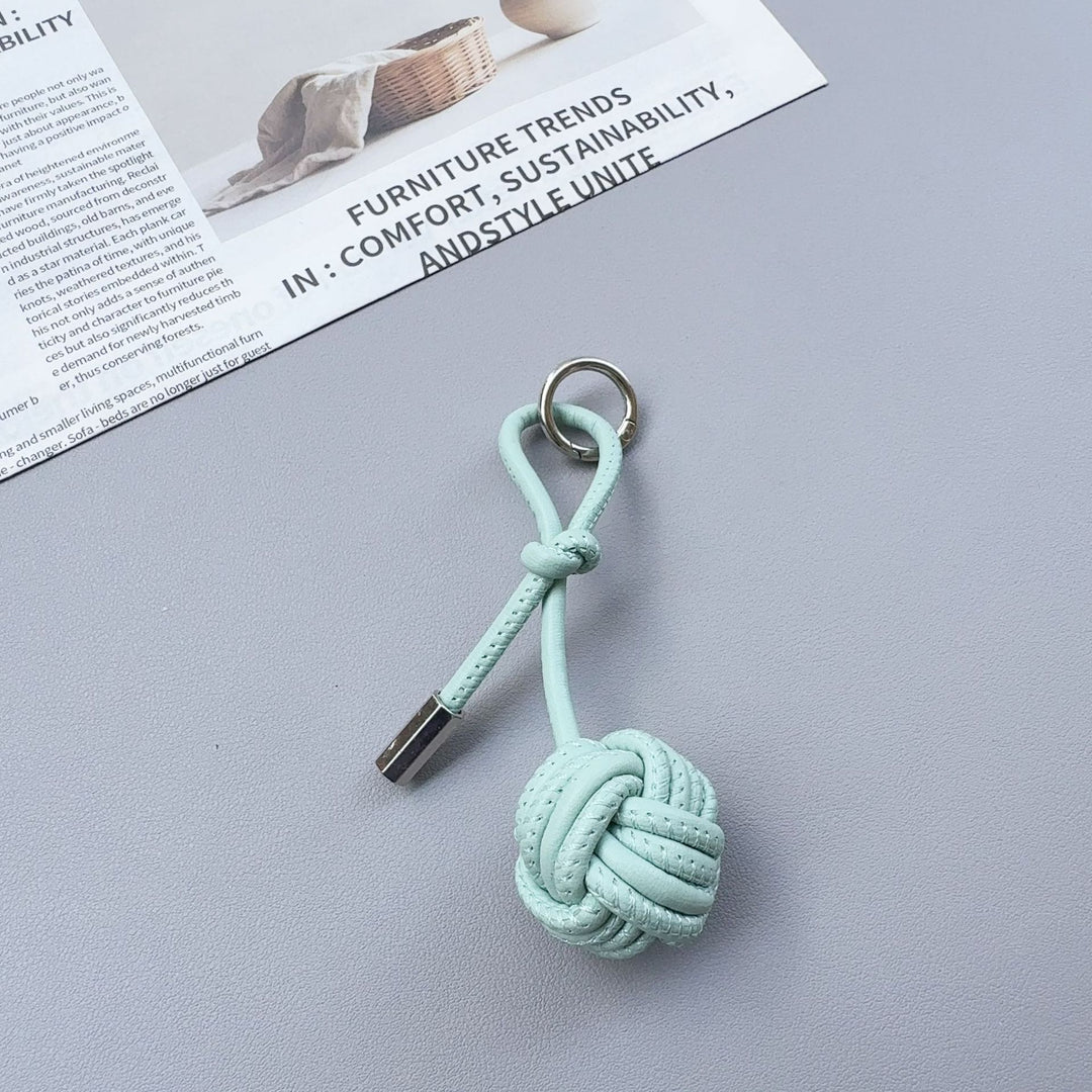 Stylischer Knotenleder-Schlüsselanhänger Karnz