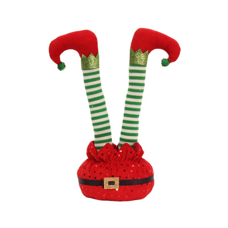Weihnachtsplüschfigur mit beweglichen Elfensäulen
