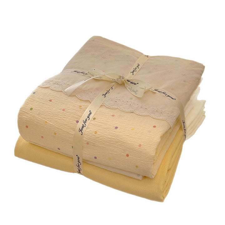 Weiche blumenbestickte Bettwäsche Set
