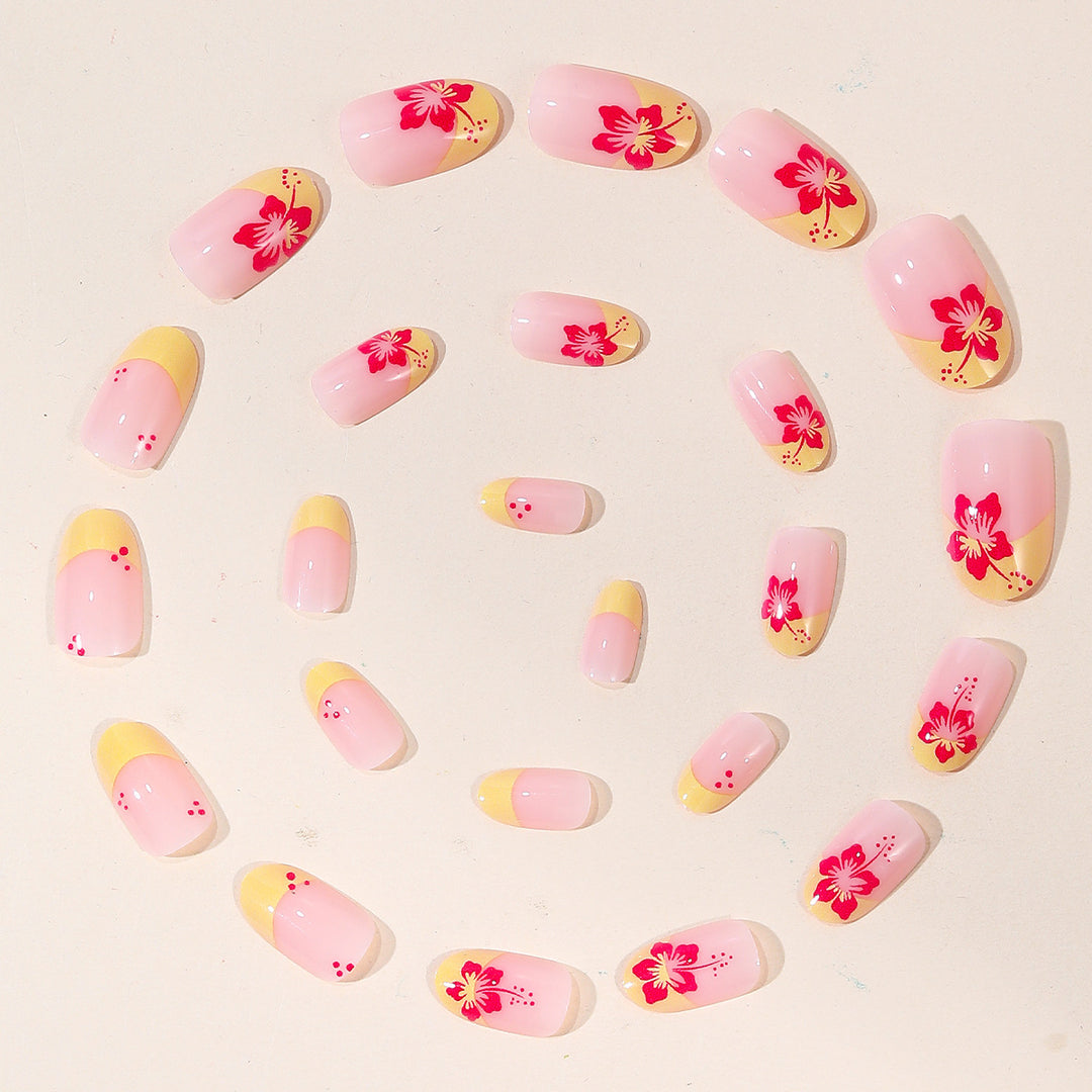 Florale französische Spitzen-Nagelkunst Karnz