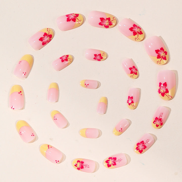 Florale französische Spitzen-Nagelkunst Karnz