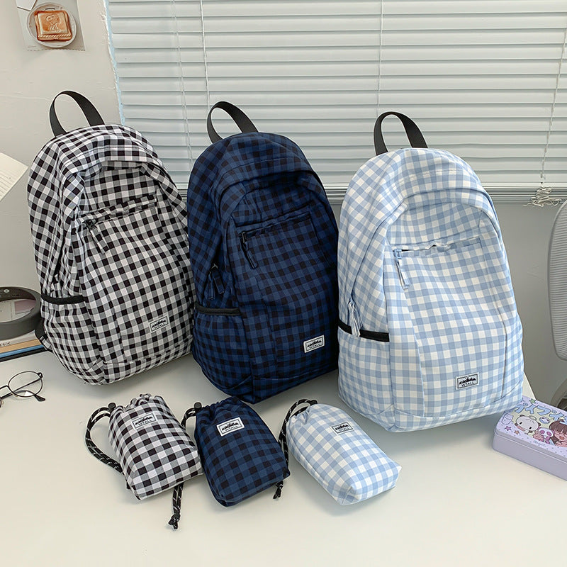 Stylische Karierte Rucksack Karnz