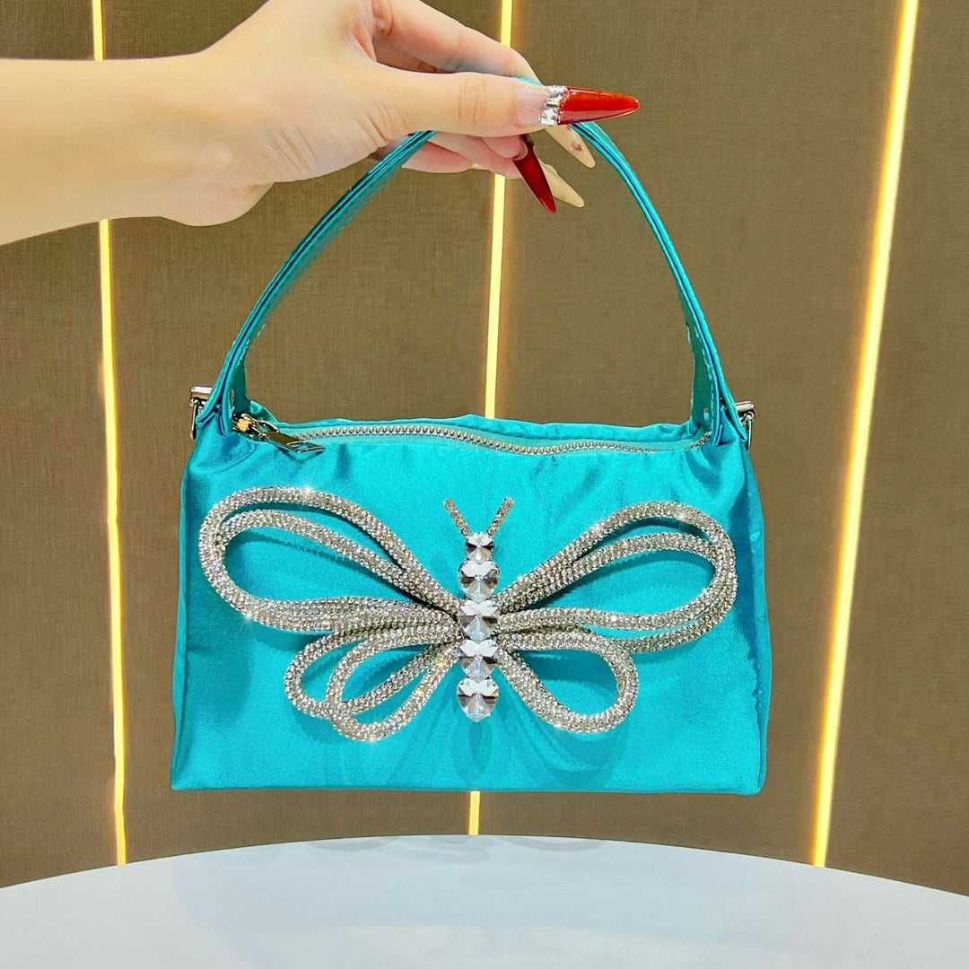 Schmetterlingsverzierte Abendhandtasche