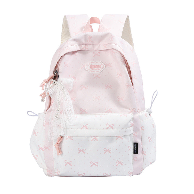 Verspielter Schleifenmuster-Rucksack