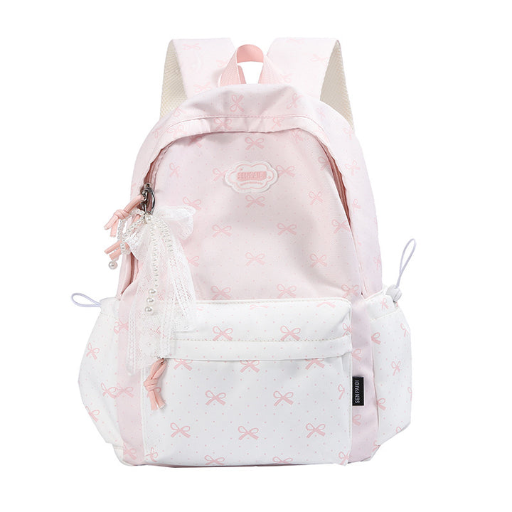 Verspielter Schleifenmuster-Rucksack
