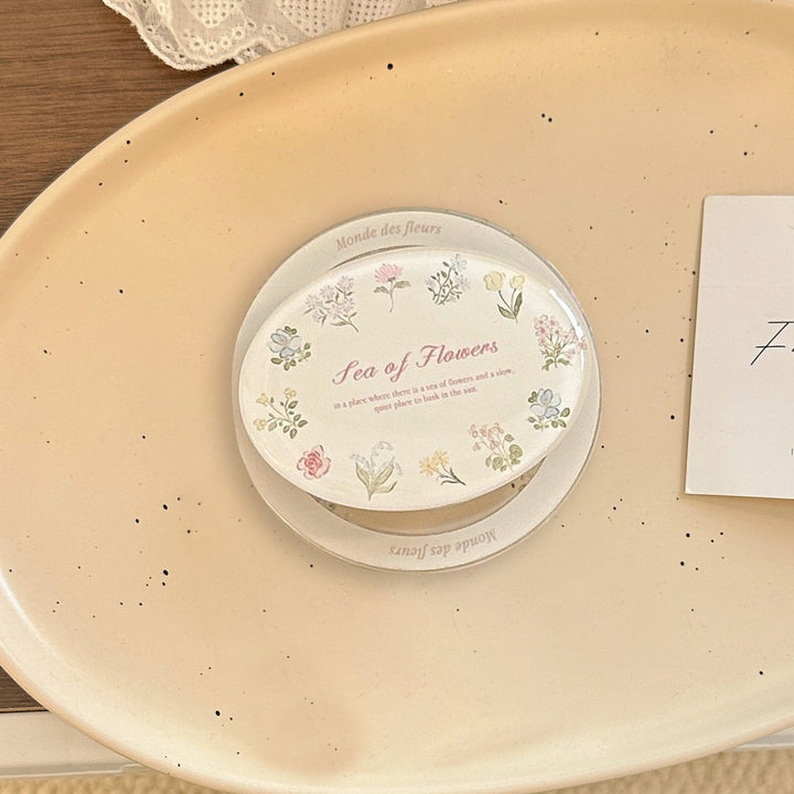 Eleganter Keramik-Untersetzer mit Blumendesign Karnz