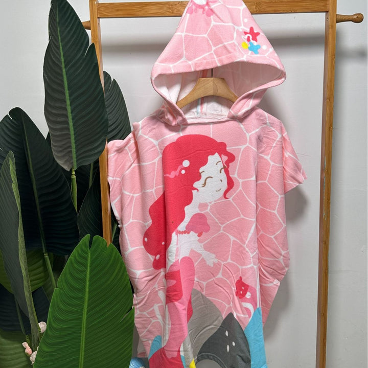 Kinder Haifisch-Design Kapuzenhandtuch Poncho Karnz