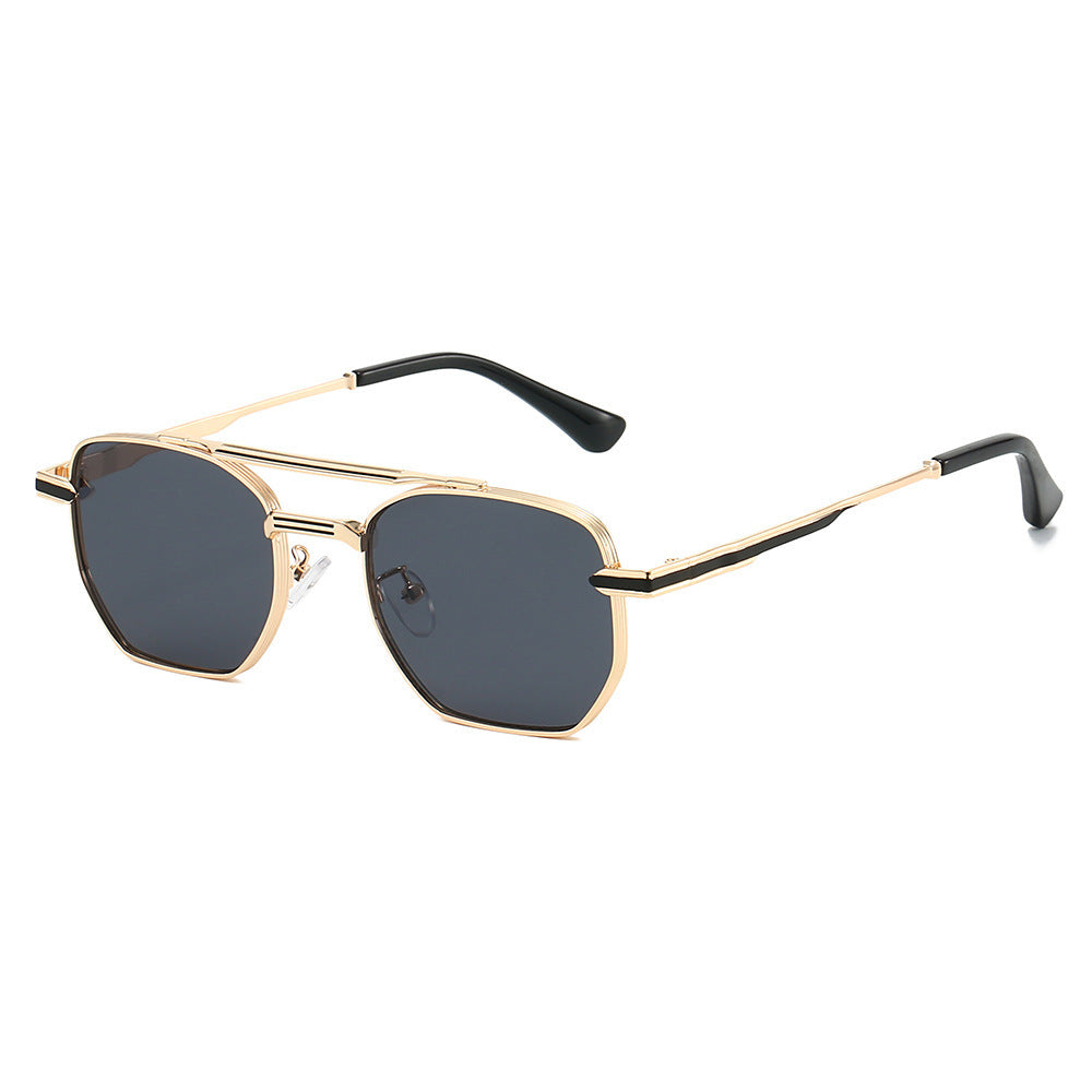 Damen stylische Sonnenbrille mit luxuriösem geometrischem Rahmen und UV-Schutz Karnz