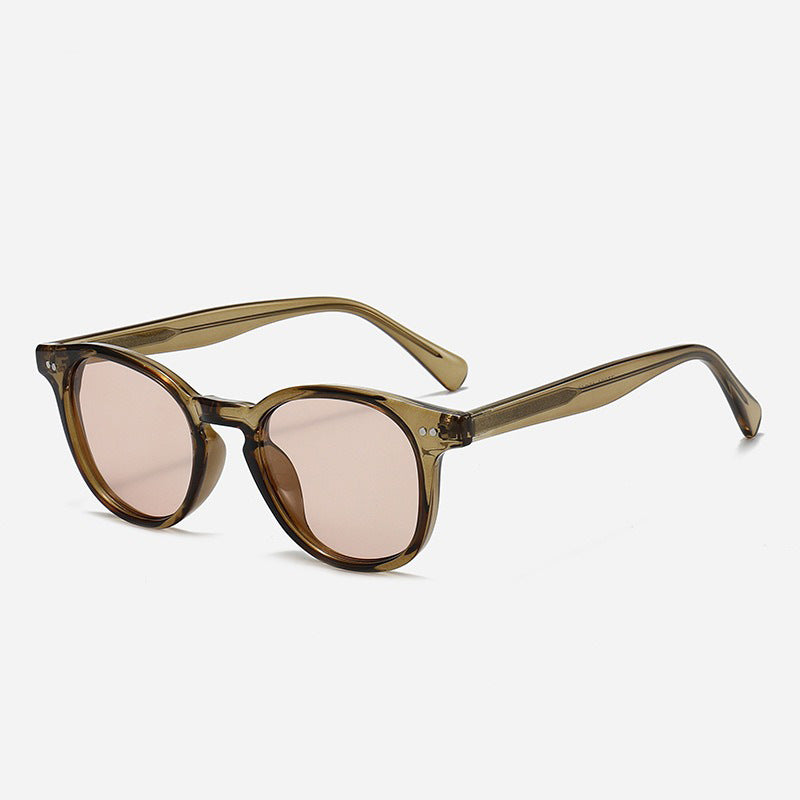 Damen Runde Sonnenbrille mit stilvollem Muster und UV-Schutz Karnz