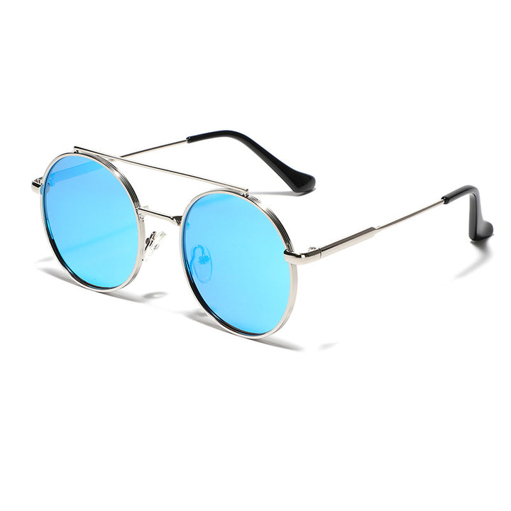 Damen runde Sonnenbrille mit modischem Metallrahmen Karnz