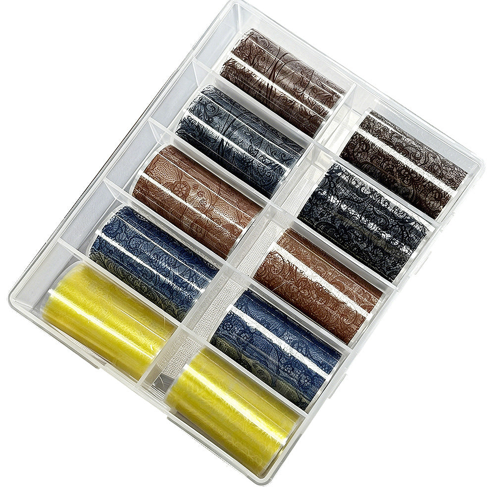 Dekorativer Spitzen-Nagelkunst-Band-Set