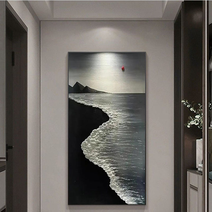 Abstrakte Küstenstruktur-Leinwandkunstwerke