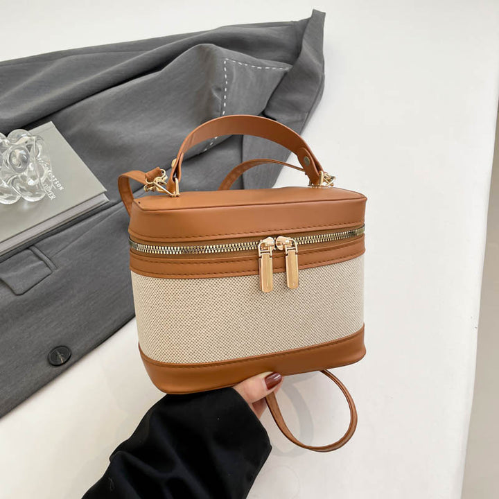 WoChic Leder- und Stoff Umhängetasche Karnz