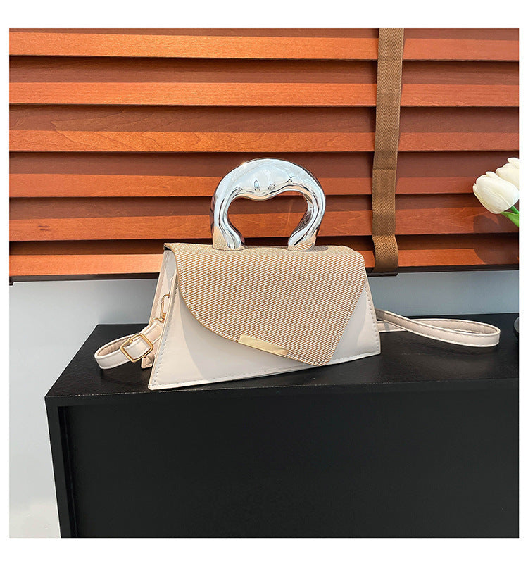 Stylische geometrische strukturierte Handtasche Karnz