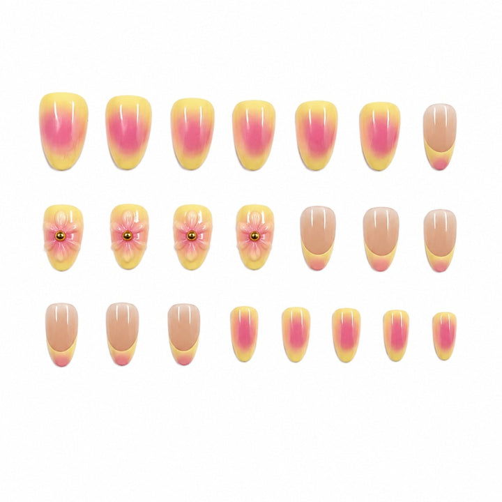 Künstlerisches Floral Press-On Nagelset Karnz 1787395270