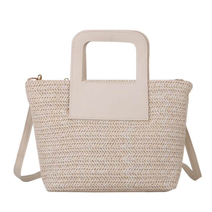 Moderne Texturierte Gewebte Handtasche Karnz