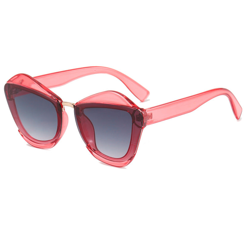 Damen auffällige Designer-Sonnenbrille mit extravagantem Rahmen Karnz