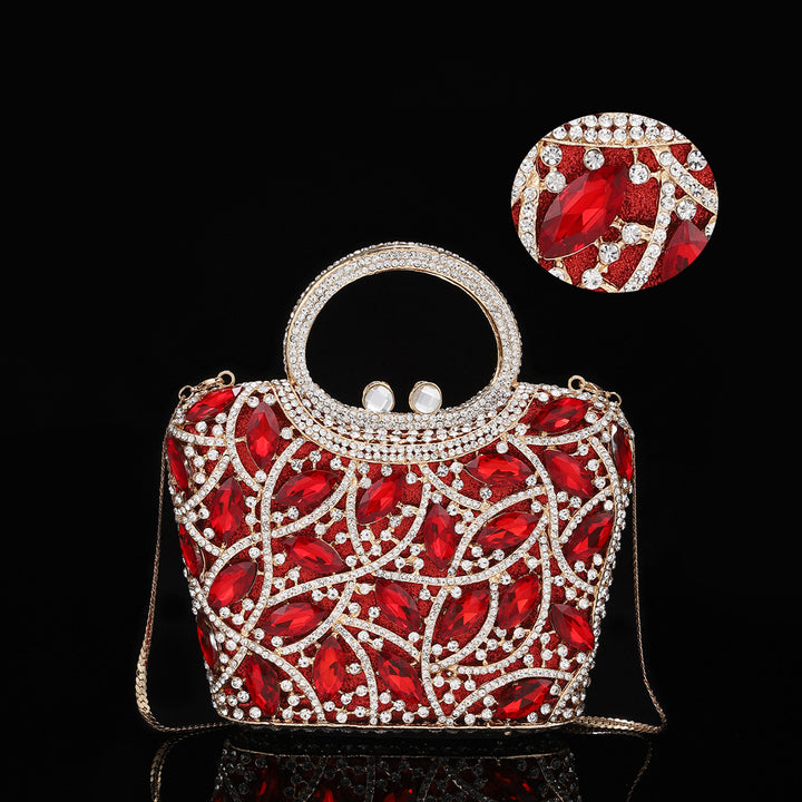 Blumenverzierte Abendhandtasche