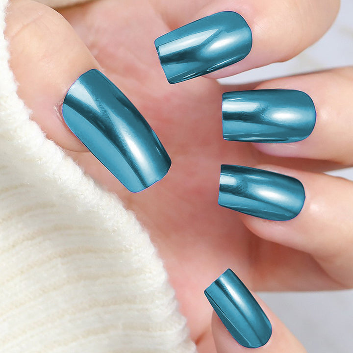 Chrome Finish Press-On Nails Karnz