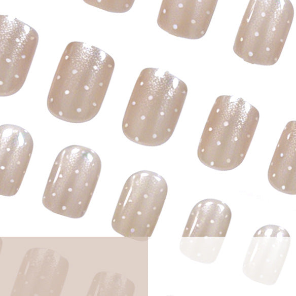 Elegante Glitter- und Punkt-Acryl-Nagelerweiterungen Karnz