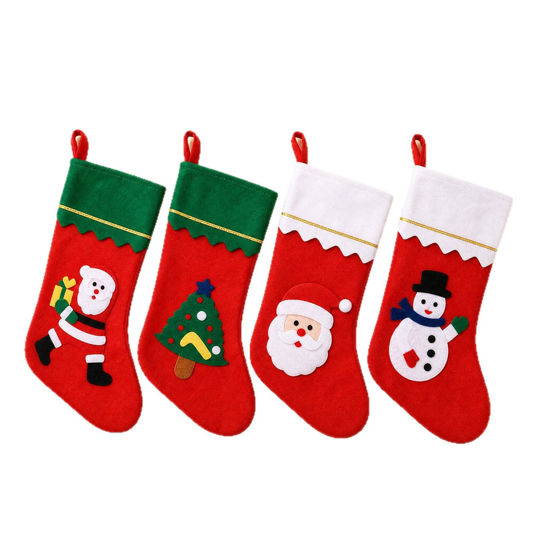 Niedlicher Weihnachtsstrumpf mit festlichen Motiven Karnz
