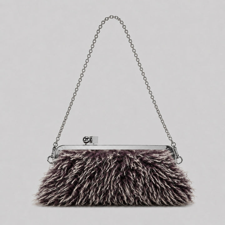 Plüsch Kunstfell Abend Clutch