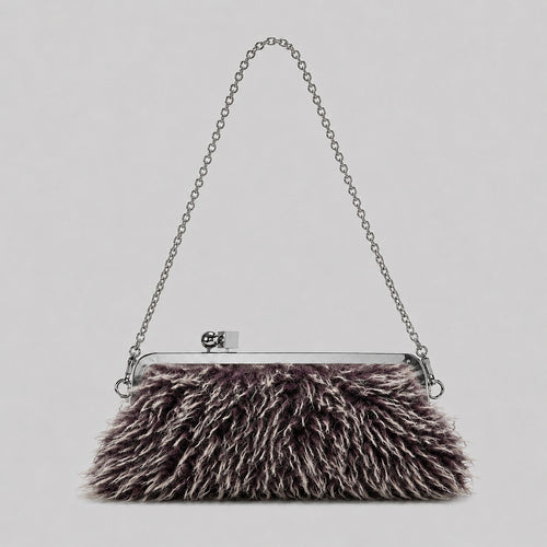 Plüsch Kunstfell Abend Clutch