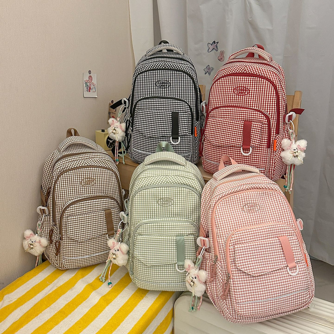 Stylische Schachbrettmuster-Rucksack Karnz 1791205963