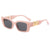Damen modische quadratische Sonnenbrille mit glamourösen Akzenten Karnz
