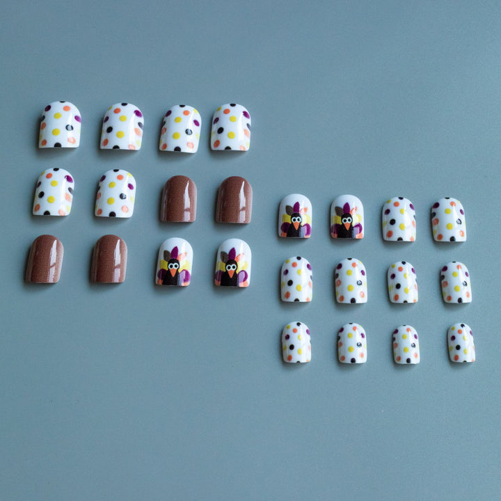 Festliches Thanksgiving-Themen-Nagelkunst-Set