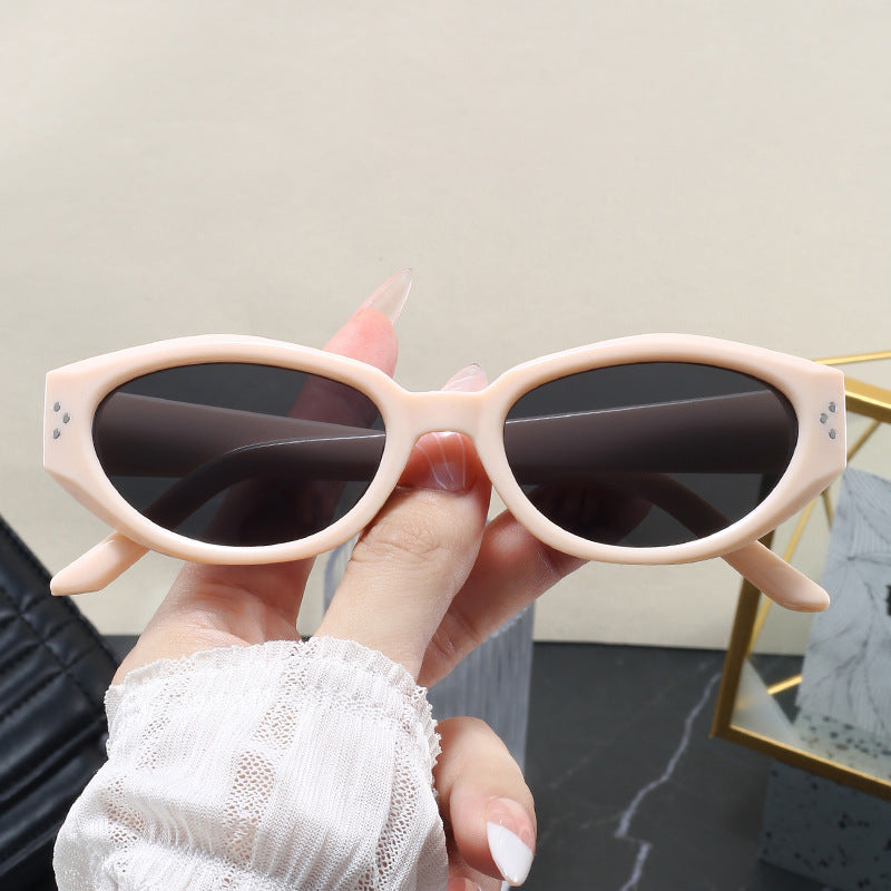 Damen modische Sonnenbrille mit animalischem Muster und stylishem Rahmen Karnz
