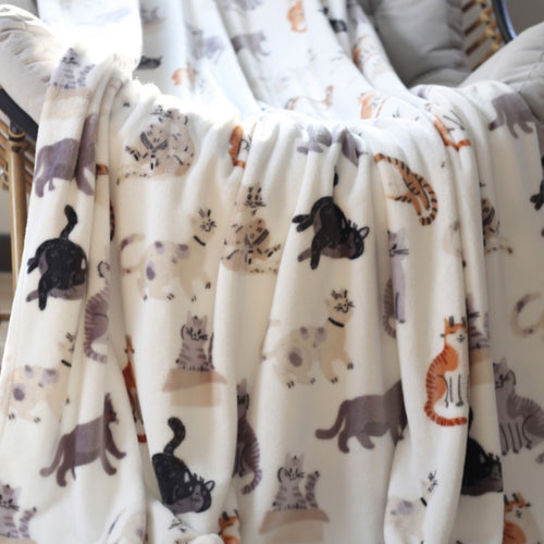 Gemütliche Einhorn-Design Fleece Hoodie Decke