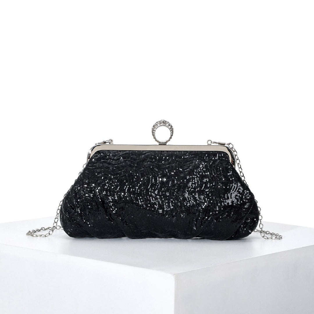 Vintage-inspirierte strukturierte Abend-Clutch
