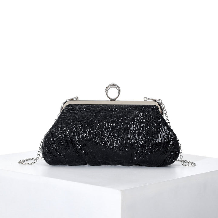 Vintage-inspirierte strukturierte Abend-Clutch