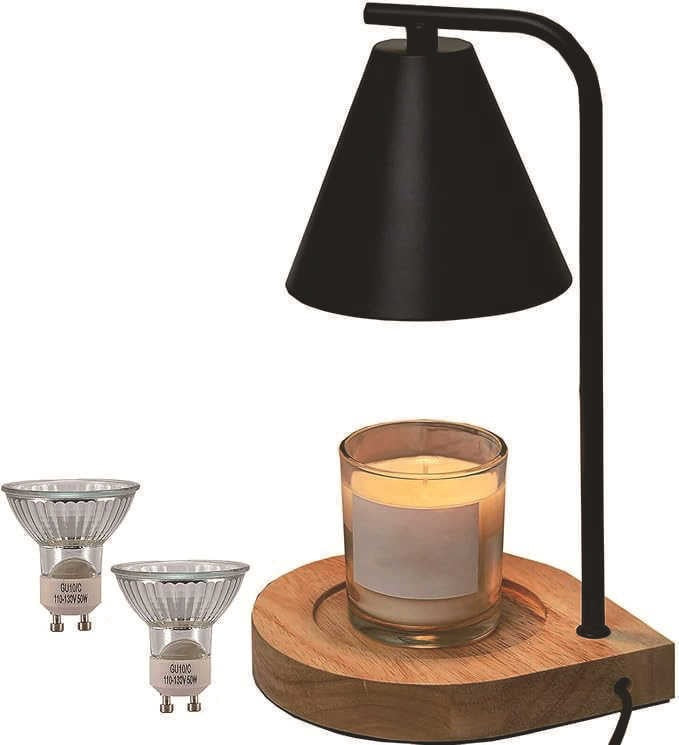 Moderne Tischlampe mit Kerzenhalter