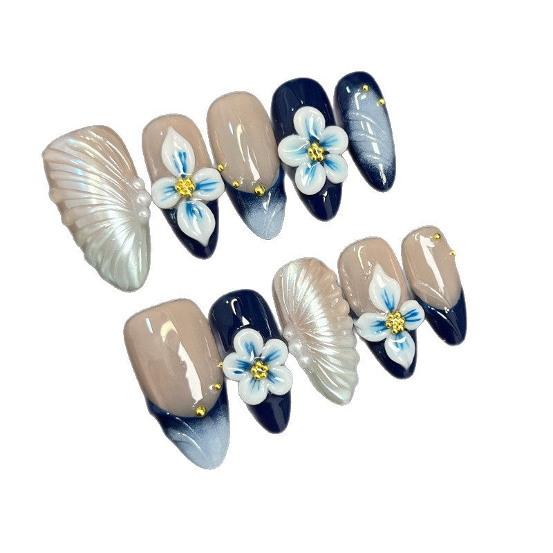 Künstlerische florale Gel-Nageltips