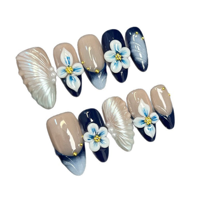 Künstlerische florale Gel-Nageltips