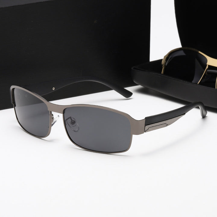 Damen Sportliche Sonnenbrille mit robustem Metallrahmen und polarisierenden Gläsern Karnz
