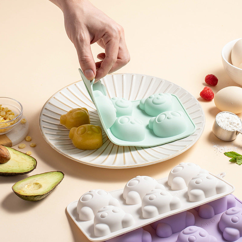 Silikon-Eiswürfelform mit Niedlichem Bärenkopf-Design Karnz