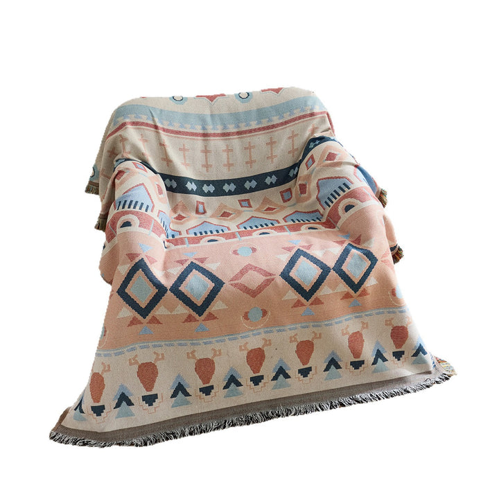 Künstlerische Jacquard-Wurfdecke