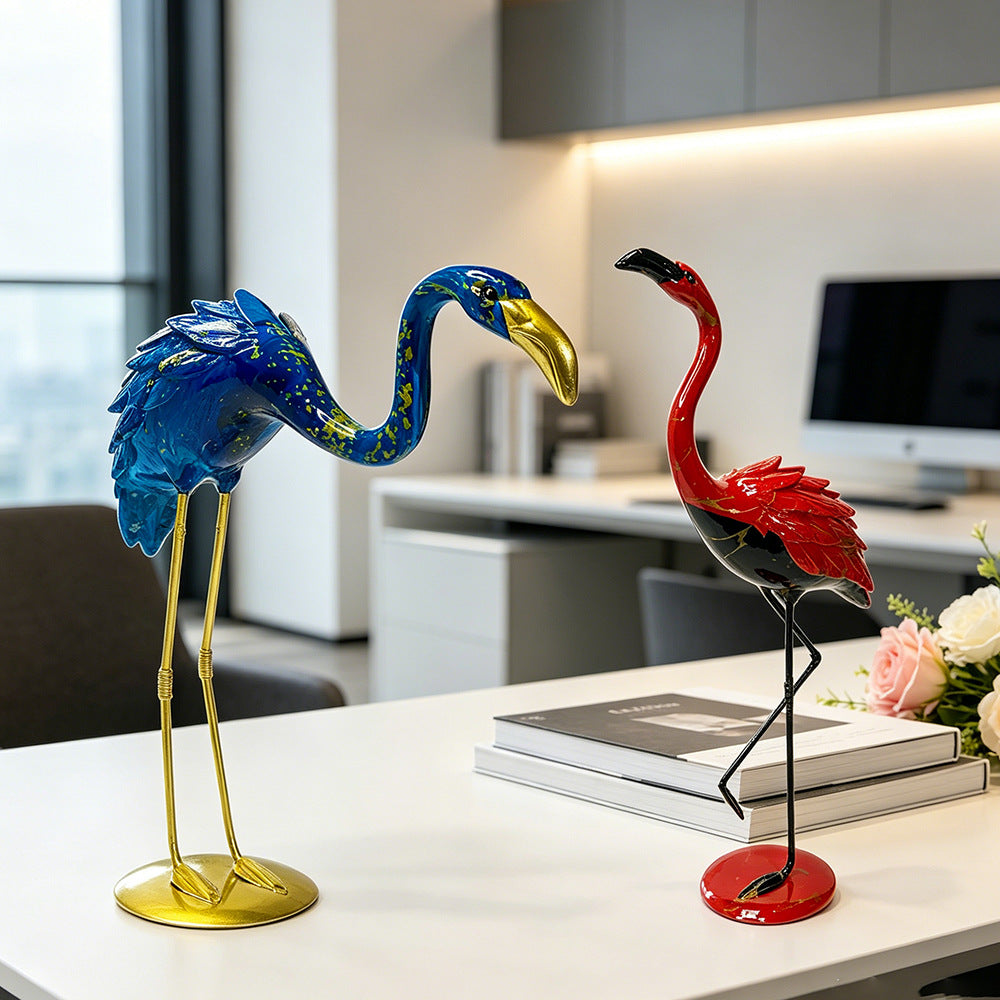 Dekorative Flamingo Skulptur Karnz