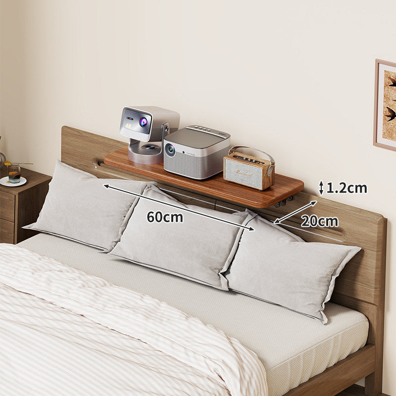Slim Floating Kopfteil Nachttischregal mit ultra-dünnem Profil und abgerundeten Ecken
