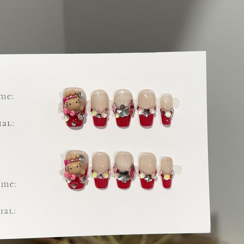 Dekoratives Press-On Nagelkunst Set